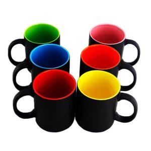 Cana termosensibila neagra cu interior color personalizata
