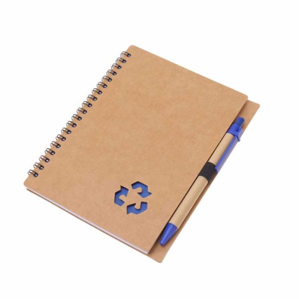 Agendă Eco  cu Spiră, din Carton Reciclat & Pix Inclus - imagine 3