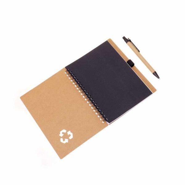 Agendă Eco  cu Spiră, din Carton Reciclat & Pix Inclus - imagine 5