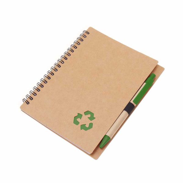 Agendă Eco  cu Spiră, din Carton Reciclat & Pix Inclus - imagine 6