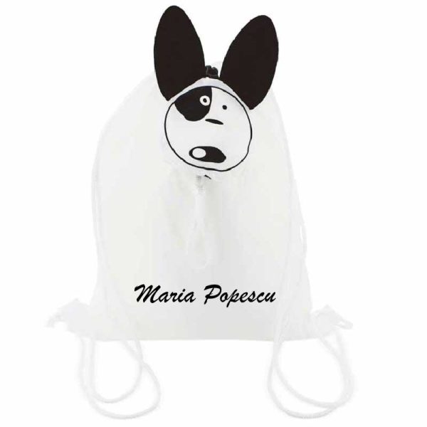 Sac cu catel, pentru Gradi,  personalizat cu numele copilului - imagine 3