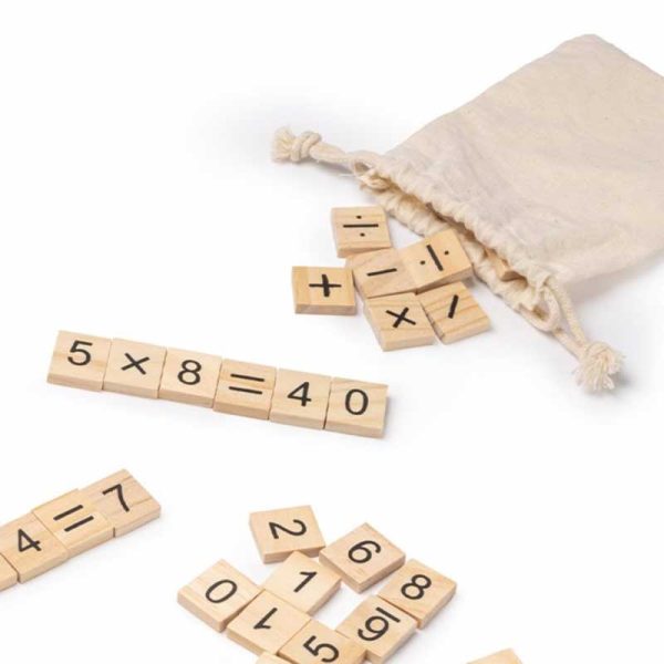 Set de piese  "invata matematica", cu saculet personalizat - imagine 2