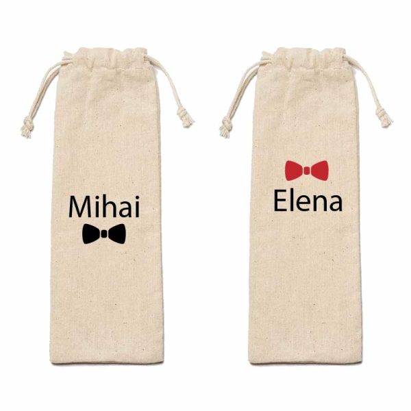 Set de tacamuri ecologice, cu saculet personalizat - imagine 2