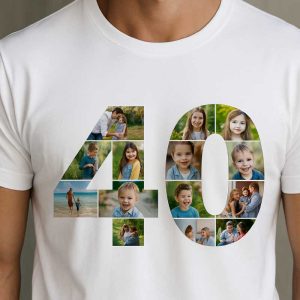 Tricou personalizat cu varsta ta si poze dragi