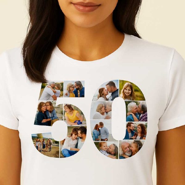 Tricou personalizat cu varsta ta si poze dragi - imagine 2