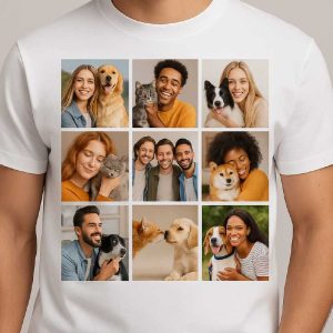 tricou personalizat cu 9 poze