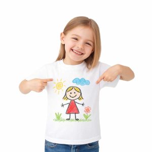 Tricou pentru copii, personalizat cu desenul copilului, poza si/sau mesaj