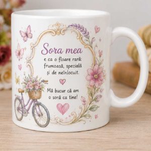 Cană -  Sora mea, o floare rara