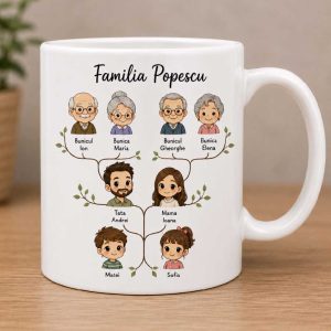 Cana personalizată „Familia Noastra” – cu numele voastre