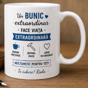 Cană - "Un Bunic extraordinar..." personalizata cu nume