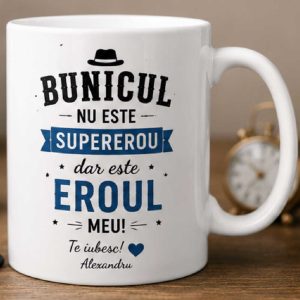 Cană - "Bunicul este eroul meu" personalizata cu nume
