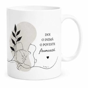 Cană " Doi. O inima - O poveste"