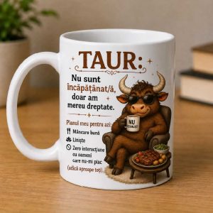 Cană pentru zodia Taur, personalizata cu nume