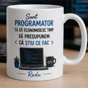 Cană „Sunt programator” - personalizata cu nume