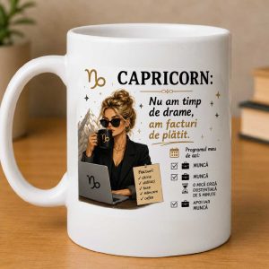 Cană pentru zodia Capricorn, personalizata cu nume