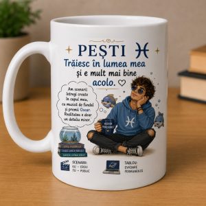 Cană pentru zodia Pesti, personalizata cu nume