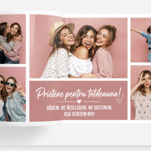 Cana personalizata cu 5 poze si mesaj