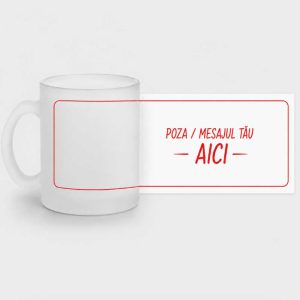 Cana din sticla sablata, personalizata cum vrei tu  - cu poza(e) si/sau mesaj (copie)