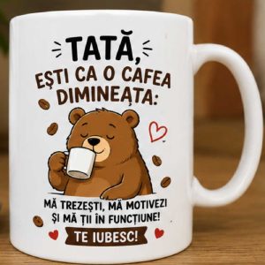 Cana  pentru Tata - Esti ca o cafea de dimineata - personalizata cu nume