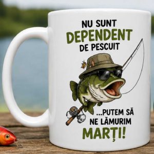 Cana pentru Pescari - Nu sunt dependent de pescuit -   personalizata cu nume